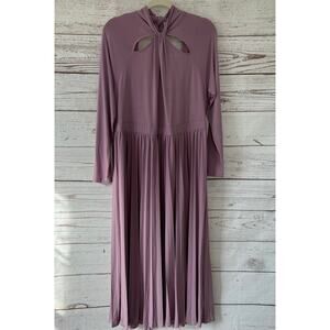 Eloquii Women's Mauve Draped Bodice Pleated Dress Size 16